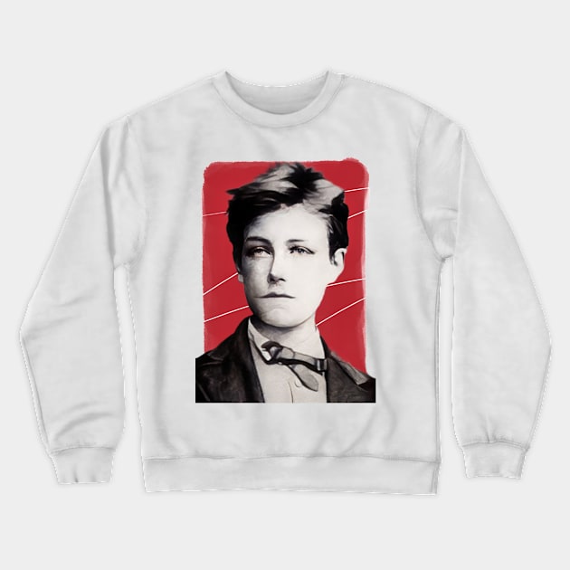 French Surrealist Poet Arthur Rimbaud illustration Crewneck Sweatshirt by Litstoy 